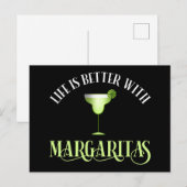 Het leven is beter met Margaritas Briefkaart (Voorkant / Achterkant)