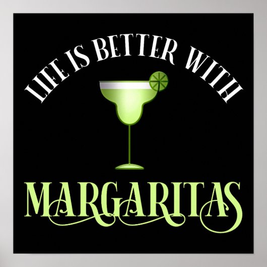 Het leven is beter met Margaritas Poster (Voorkant)