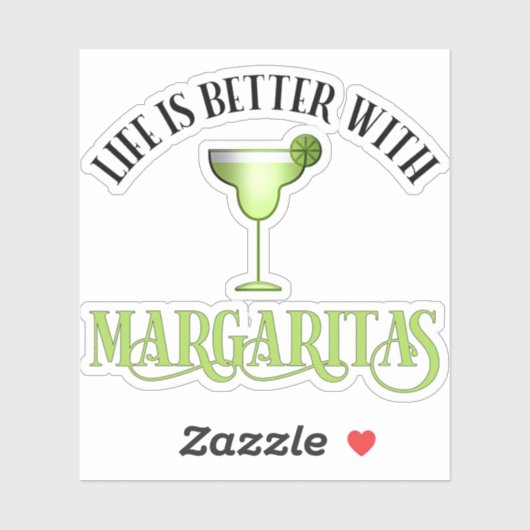 Het leven is beter met Margaritas Sticker (Vel)