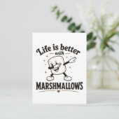 Het leven is beter met marshmallows briefkaart (Staand voorkant)