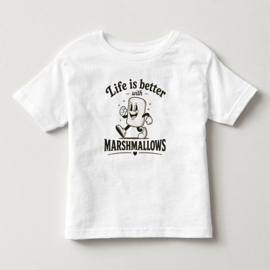 Het leven is beter met marshmallows kinder shirts (Voorkant)