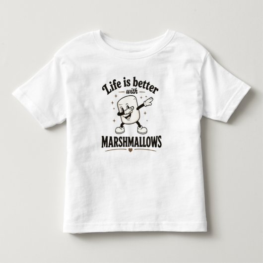 Het leven is beter met marshmallows kinder shirts (Voorkant)