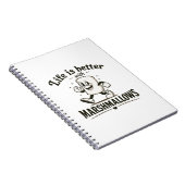Het leven is beter met marshmallows notitieboek (Rechterzijde)