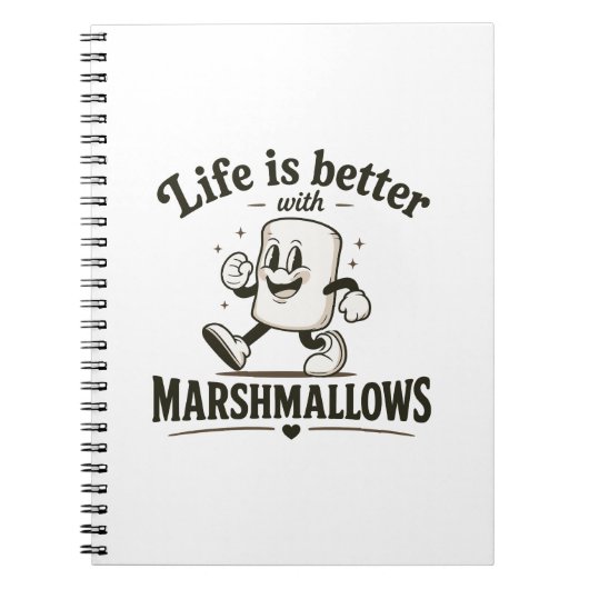 Het leven is beter met marshmallows notitieboek (Voorkant)