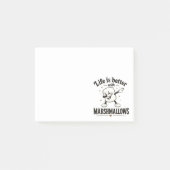 Het leven is beter met marshmallows post-it® notes (Voorkant)