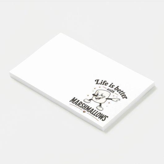 Het leven is beter met marshmallows post-it® notes (Schuin)