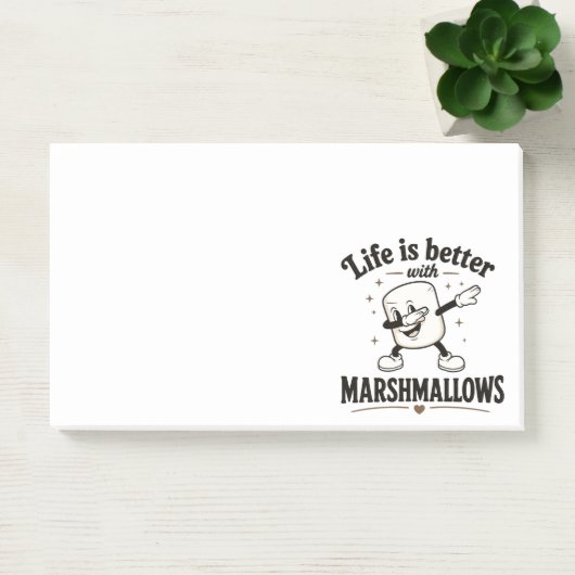 Het leven is beter met marshmallows post-it® notes (Kantoor)