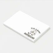 Het leven is beter met marshmallows post-it® notes (Schuin)