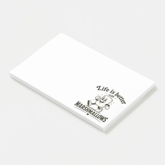 Het leven is beter met marshmallows post-it® notes (Schuin)