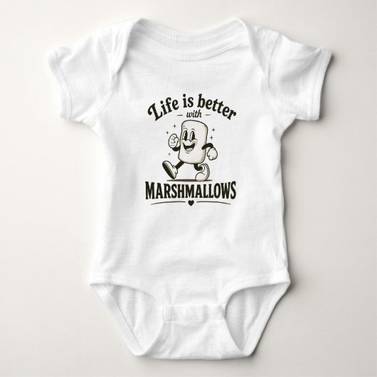 Het leven is beter met marshmallows romper (Voorkant)