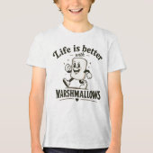 Het leven is beter met marshmallows Tri-Blend shirt (Voorkant)
