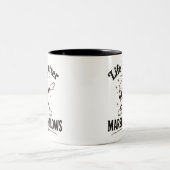 Het leven is beter met marshmallows tweekleurige koffiemok (Center)