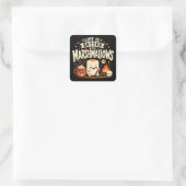 Het leven is beter met marshmallows vierkante sticker (Tas)
