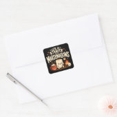 Het leven is beter met marshmallows vierkante sticker (Envelop)