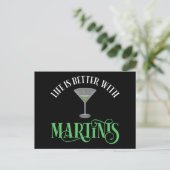 Het Leven Is Beter Met Martinis Briefkaart (Staand voorkant)