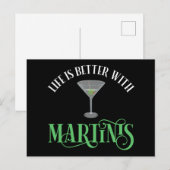 Het Leven Is Beter Met Martinis Briefkaart (Voorkant / Achterkant)