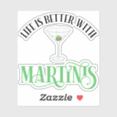 Het Leven Is Beter Met Martinis Sticker (Vel)
