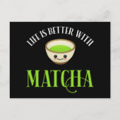 Het leven is beter met Matcha Briefkaart (Voorkant)
