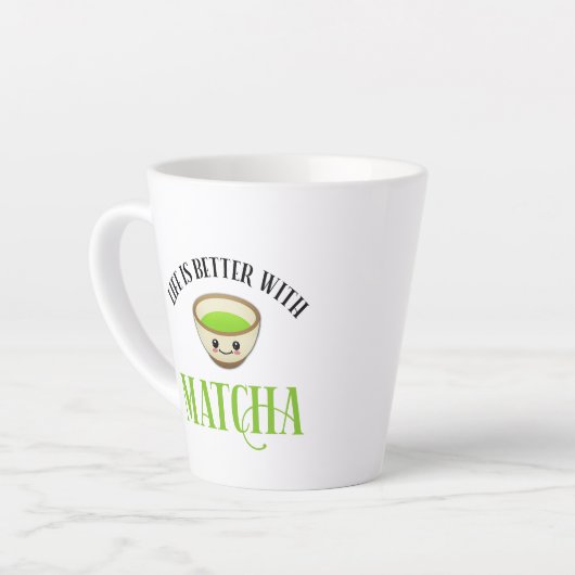 Het leven is beter met Matcha Latte Mok (Linkerhoek)