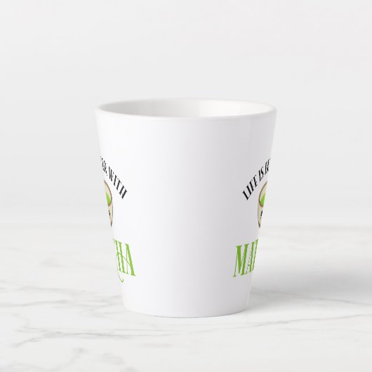 Het leven is beter met Matcha Latte Mok (Voorkant)