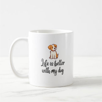 Het leven is beter met mijn hond - Hondenliefhebbe Koffiemok