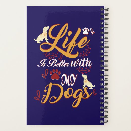 Het leven is beter met mijn honden planner (Achterkant)