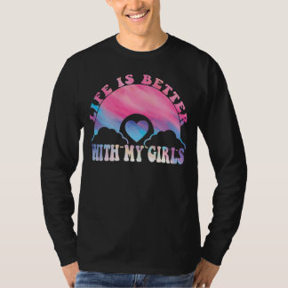 Het leven is beter met mijn meisjes vrouwen moeder t-shirt