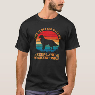 Het leven is beter met mijn Nederlandse Kooikerhon T-shirt