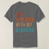 Het leven is beter met mijn oma Funny Grandkids Vi T-shirt (Design voorkant)