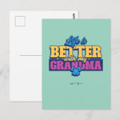 Het leven is beter met mijn oma Moederdag Briefkaart (Voorkant / Achterkant)