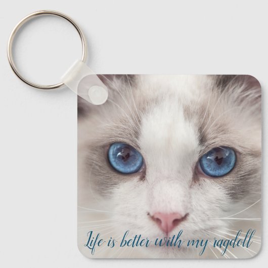 Het leven is beter met mijn Ragdoll Sleutelhanger (Voorkant)