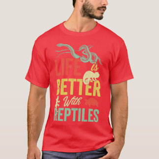 het leven is beter met mijn reptielen t-shirt