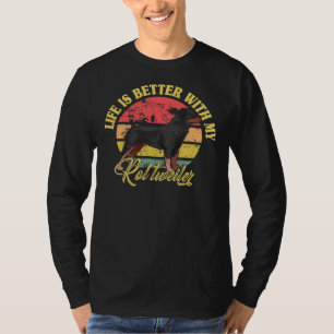 Het leven is beter met mijn rottweiler Cute Rottwe T-shirt