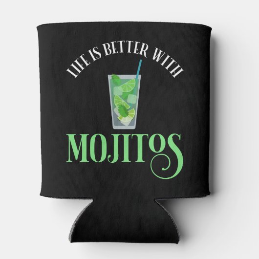 Het leven is beter met Mojitos Blikjeskoeler (Achterkant)