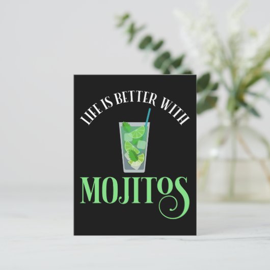 Het leven is beter met Mojitos Briefkaart (Staand voorkant)