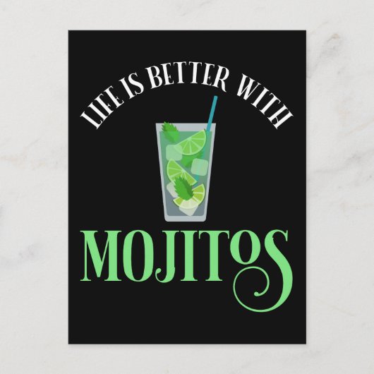 Het leven is beter met Mojitos Briefkaart (Voorkant)