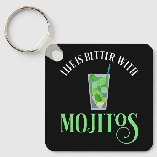 Het leven is beter met Mojitos Sleutelhanger (Voorkant)