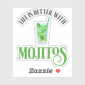 Het leven is beter met Mojitos Sticker (Vel)