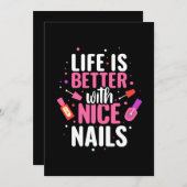 Het leven is beter met mooie nagels kaart (Voorkant / Achterkant)