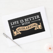 Het leven is beter met muggeziften rechthoekige sticker (Envelop)