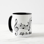 Het leven is beter met muziek mok (Voorkant links)