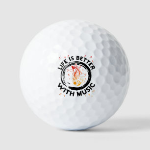 Het leven is beter met Muzieknoten Musician Music Golfballen