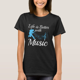 Het leven is beter met Muzieknoten T-shirt