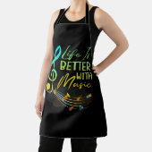 Het leven is beter met muziektheorie muzikant lera schort (Insitu)