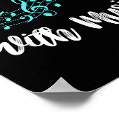 Het leven is beter met muzikant Quote Clef Note Poster (Hoek)