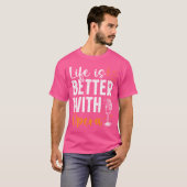 Het leven is beter met opera Music-bioscoop T-shirt (Voorkant volledig)