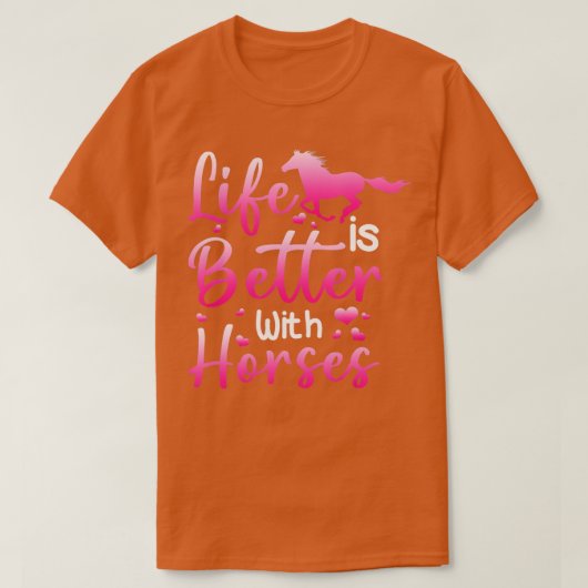 Het leven is beter met paardenrennen G T-shirt (Design voorkant)