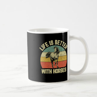 Het leven is beter met paardrijden Schattige H Koffiemok