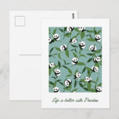 Het leven is beter met Panda Briefkaart (Voorkant / Achterkant)