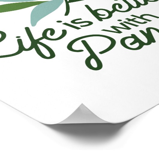 Het leven is beter met Panda Poster (Hoek)